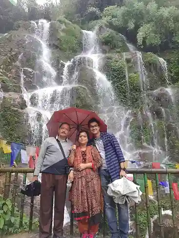 Tourists enjoying Batasia Loop view in Darjeeling