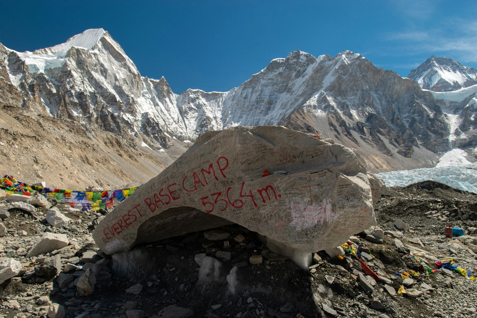 Trekking trail in Sagarmatha National Park Nepal