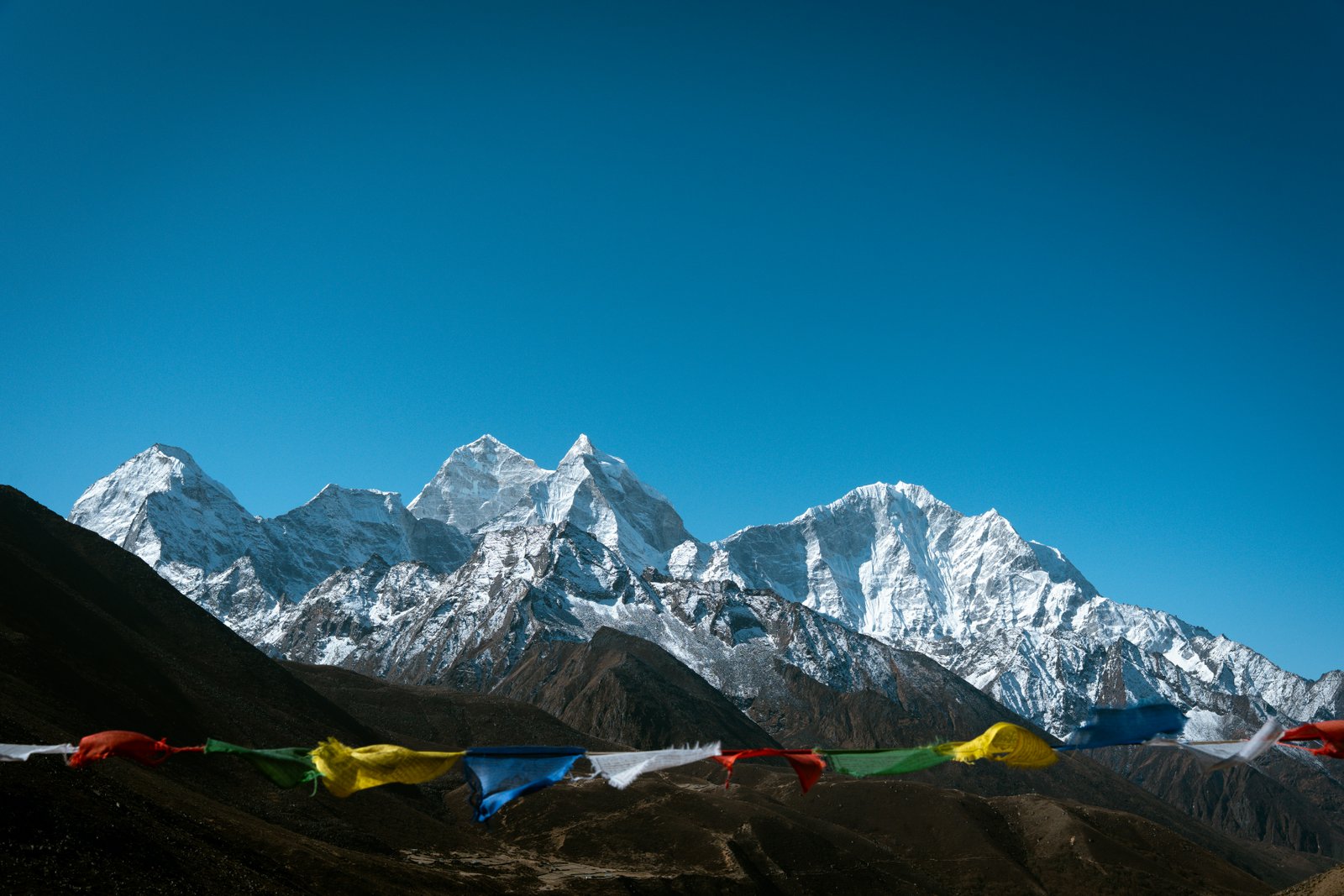 Scenic mountain landscapes on the way to Nepal