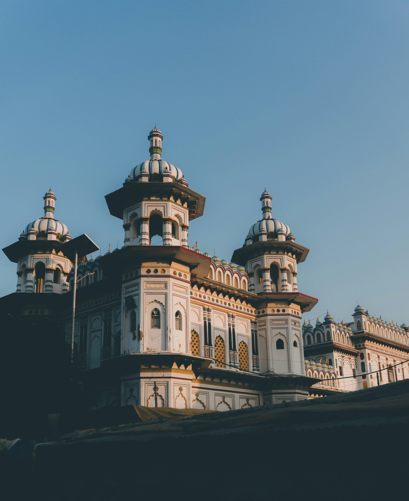 Intricate carvings and domes of Janaki Mandir