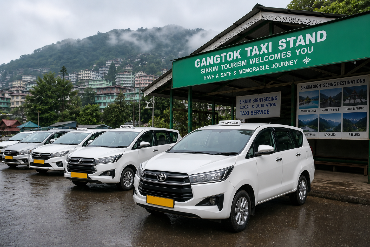 Visual representation of the detailed Sikkim taxi fare chart and pricing structures for 2026