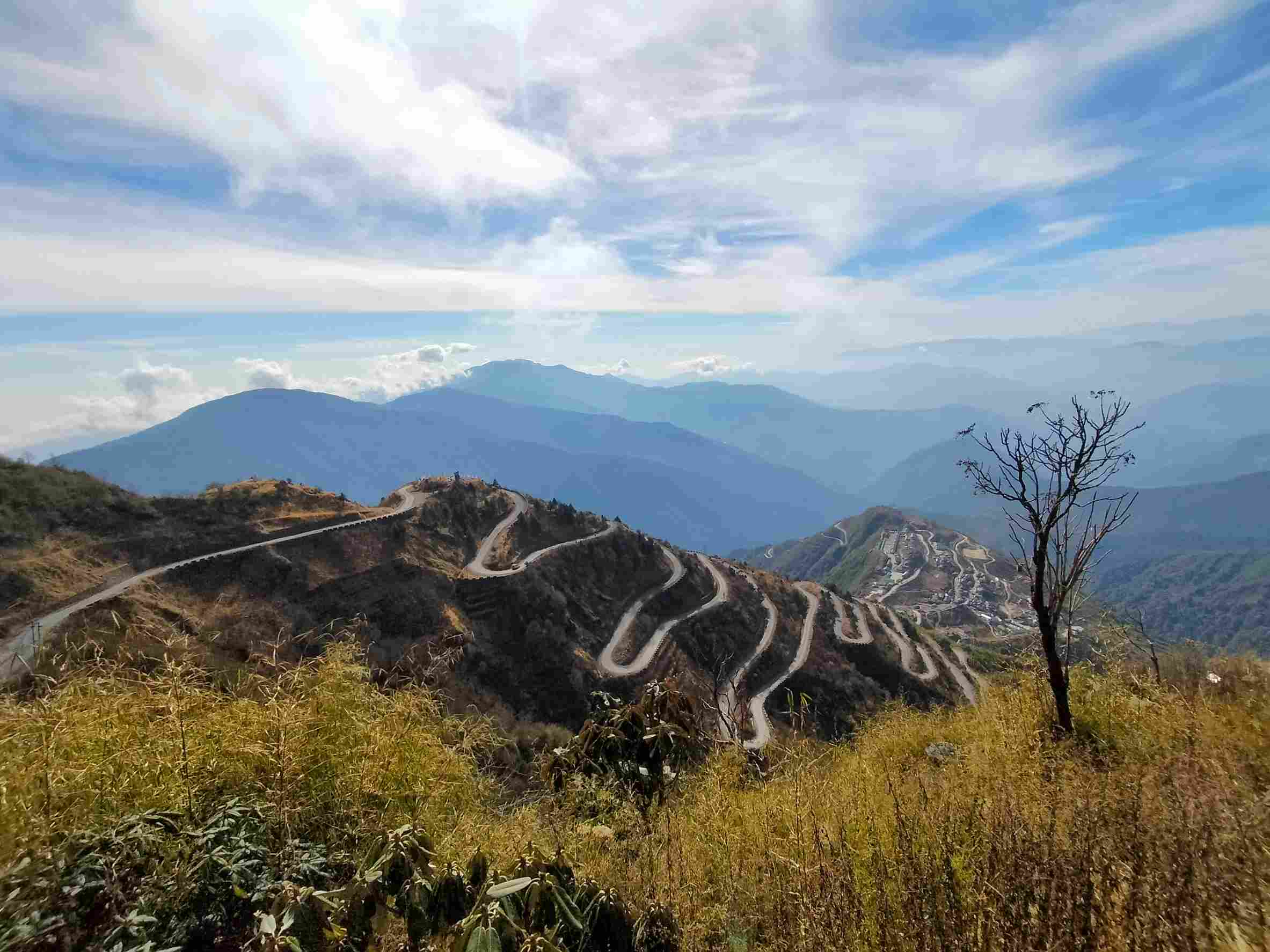 Winding roads of Old Silk Route Zuluk